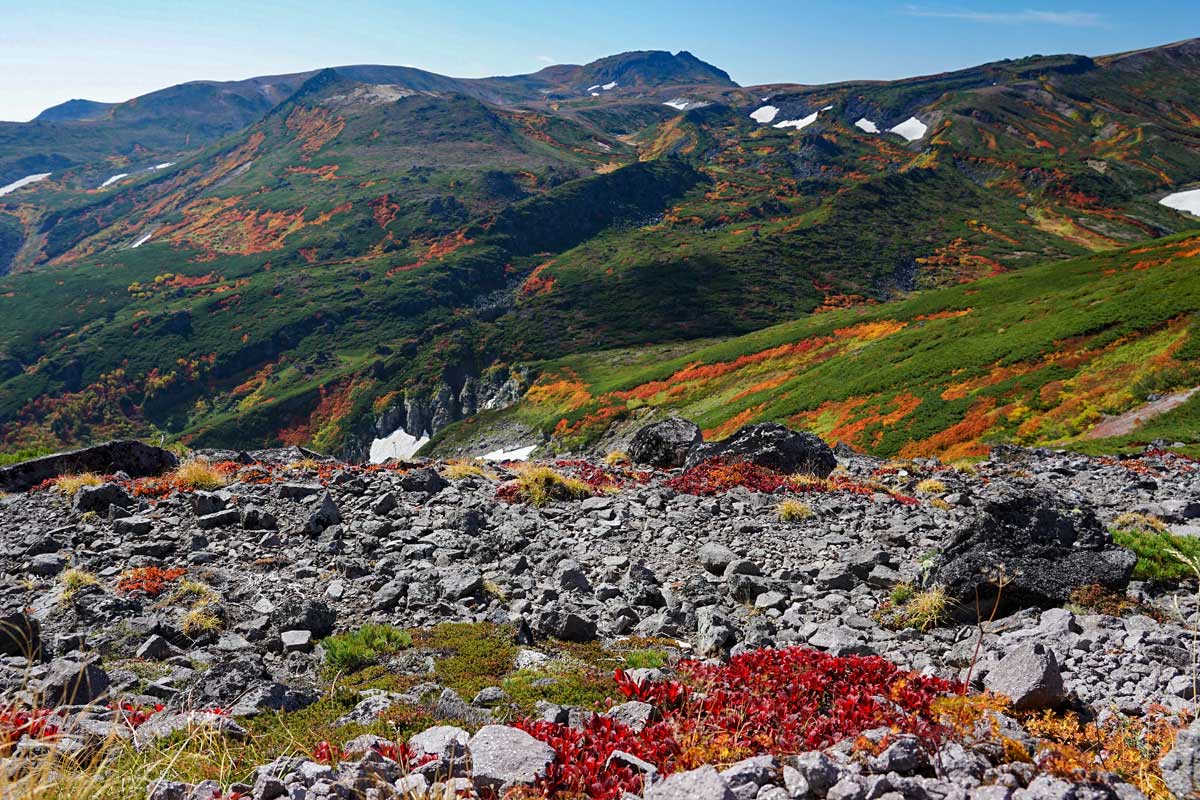 日本一早い紅葉、層雲峡にあるホテル大雪周辺の紅葉9月11日の様子