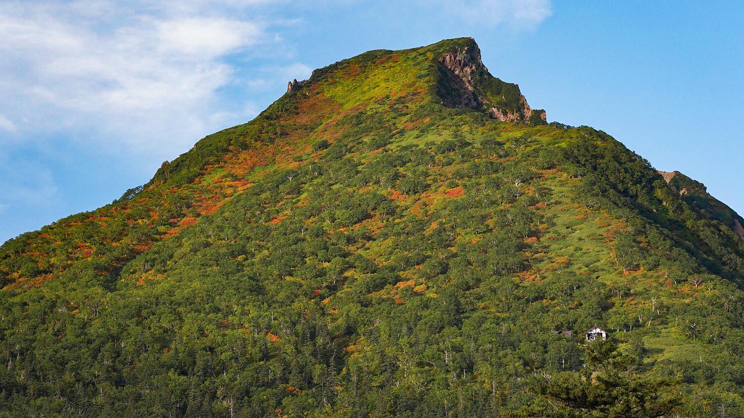 日本一早い紅葉 北海道 層雲峡 ホテル大雪周辺の紅葉9月5日